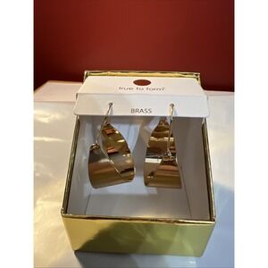 True To Form Brass Earrings